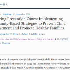 研究資訊：增加預防區域：實施社區為本策略，以防止虐待兒童及促進家庭健康
