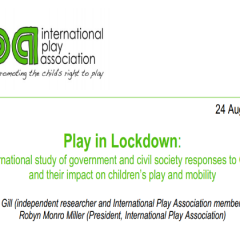 研究資訊：城市封鎖時的玩樂：一項國際研究有關政府及社會對Covid-19的反應及其對兒童玩樂和活動的影響